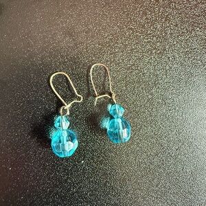 Elegant Blue Beaded Earrings
